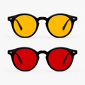 Óculos NOX Kit Day + Night Black com lentes amarelas Day e lentes vermelhas Night para filtragem de luz azul.