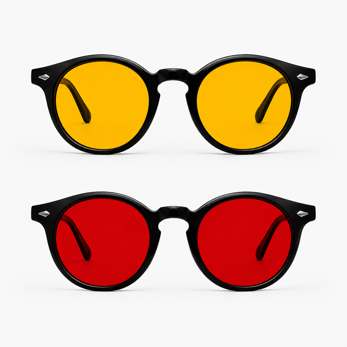 Óculos NOX Kit Day + Night Black com lentes amarelas Day e lentes vermelhas Night para filtragem de luz azul.