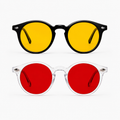 Óculos NOX Kit Day + Night com Day Black de lentes amarelas e Night Translucent de lentes vermelhas para filtragem de luz azul.